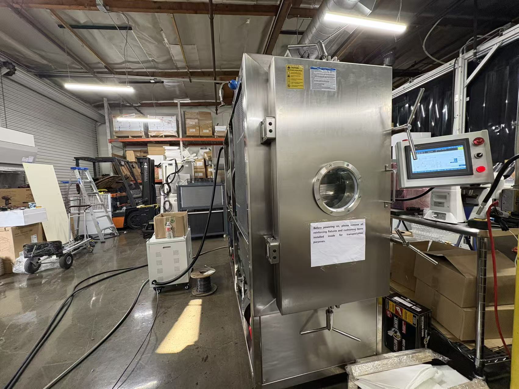13-shelf GMP freeze dryer installed at a customer site in the United States