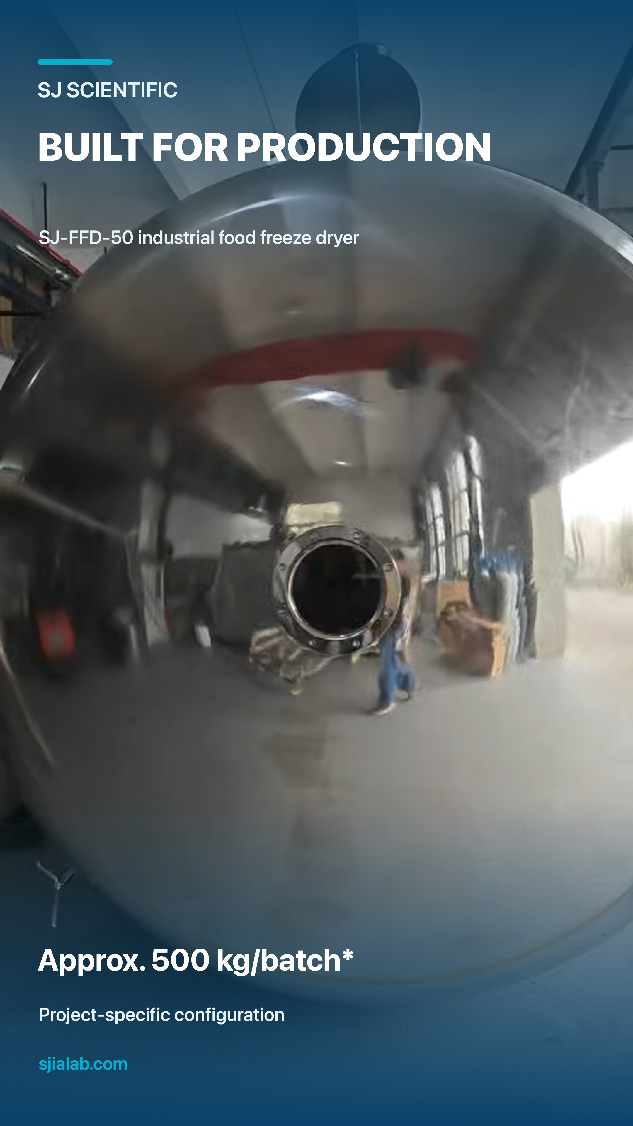 SJ-FFD-50 Industrial Food Freeze Dryer | Factory Walkthrough