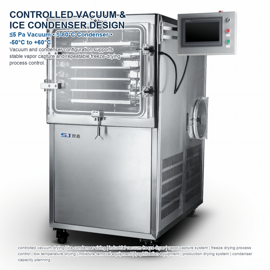 Command SJ-100F(T) vacuum and condenser system for pharmaceutical freeze drying