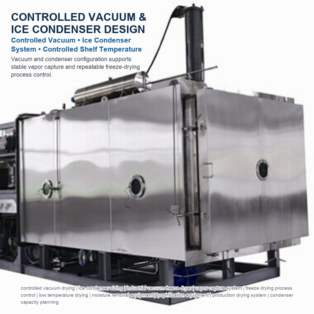 Command SJ-200F(T)-30L vacuum and condenser system for pharmaceutical freeze drying