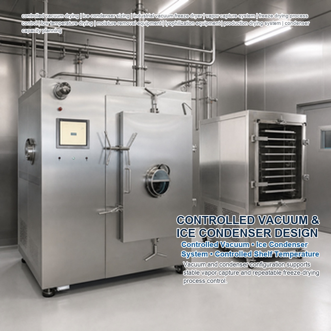 Command SJ-360F(T) GMP Freeze Dryer vacuum and condenser system for pharmaceutical freeze drying