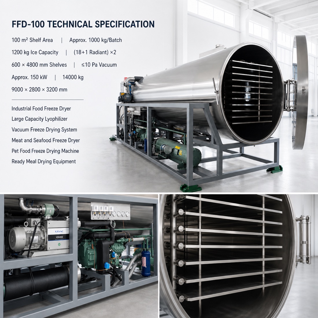 SJ-FFD-100 industrial food freeze dryer technical reference（配置與應用參考 6）