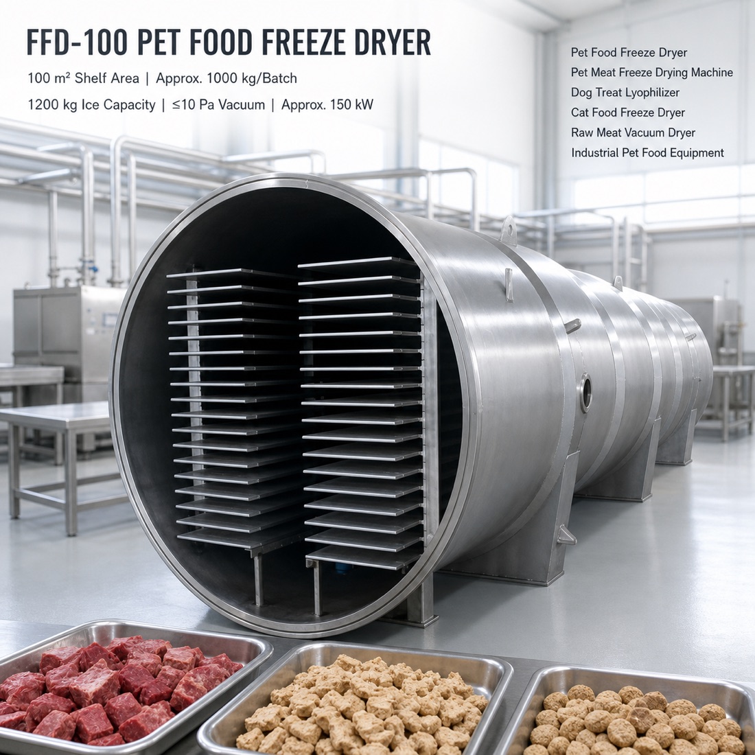 SJ-FFD-100 pet food freeze-drying application（配置與應用參考 4）