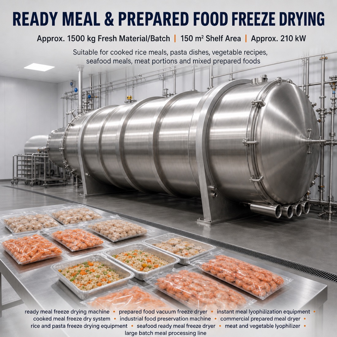 SJ-FFD-150 prepared meal freeze-drying application