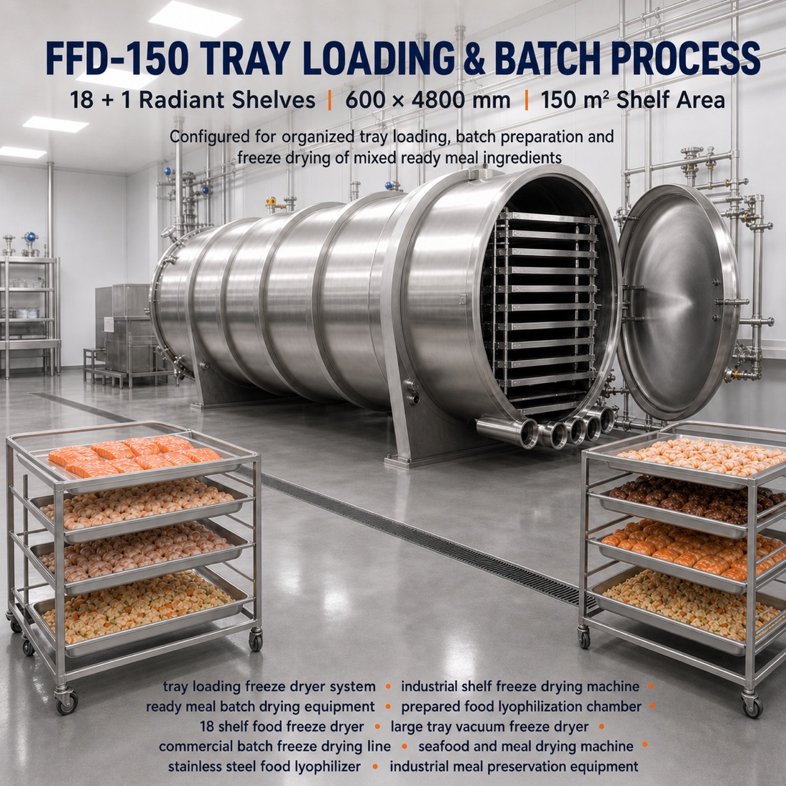 SJ-FFD-150 tray batch freeze-drying process