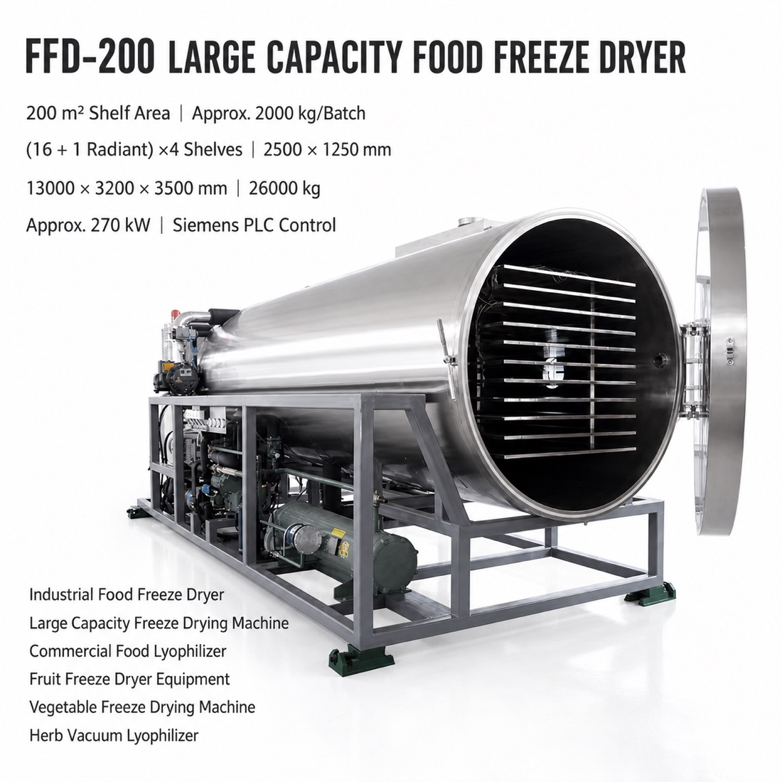 SJ-FFD-200 industrial food freeze dryer technical reference（配置與應用參考 6）