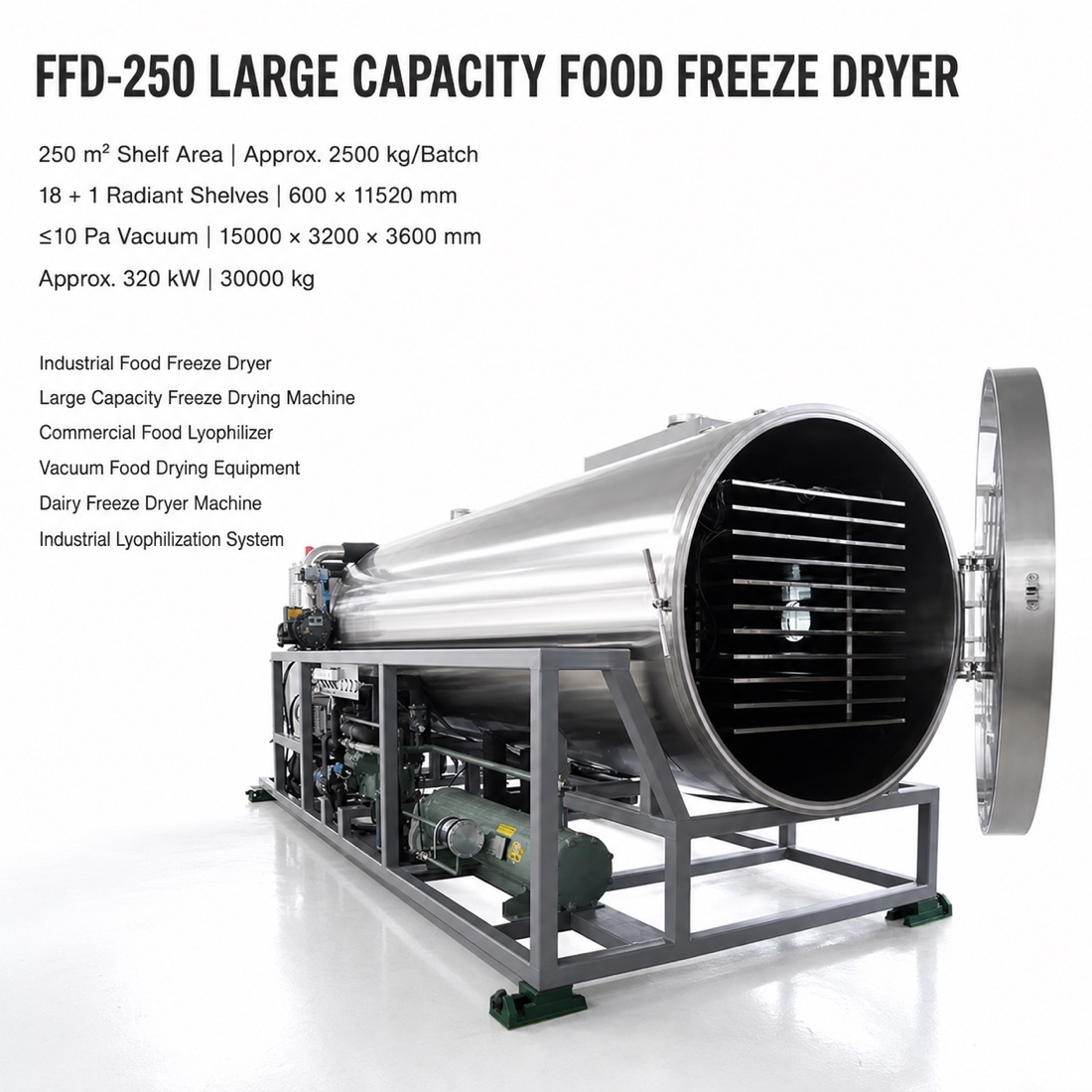 SJ-FFD-250 industrial food freeze dryer technical reference（配置與應用參考 5）