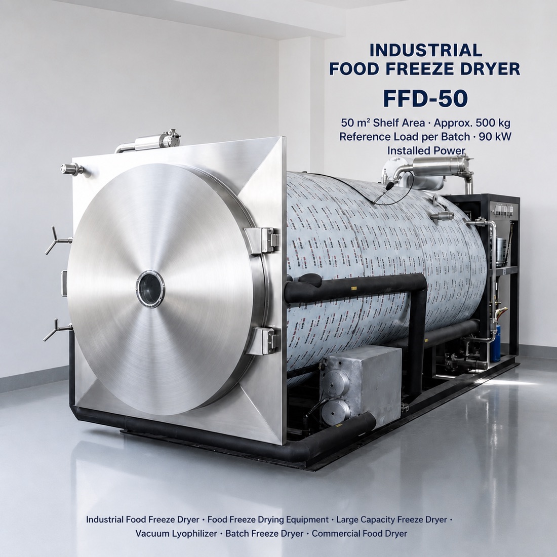 SJ-FFD-50 industrial food freeze dryer equipment configuration（配置與應用參考 2）