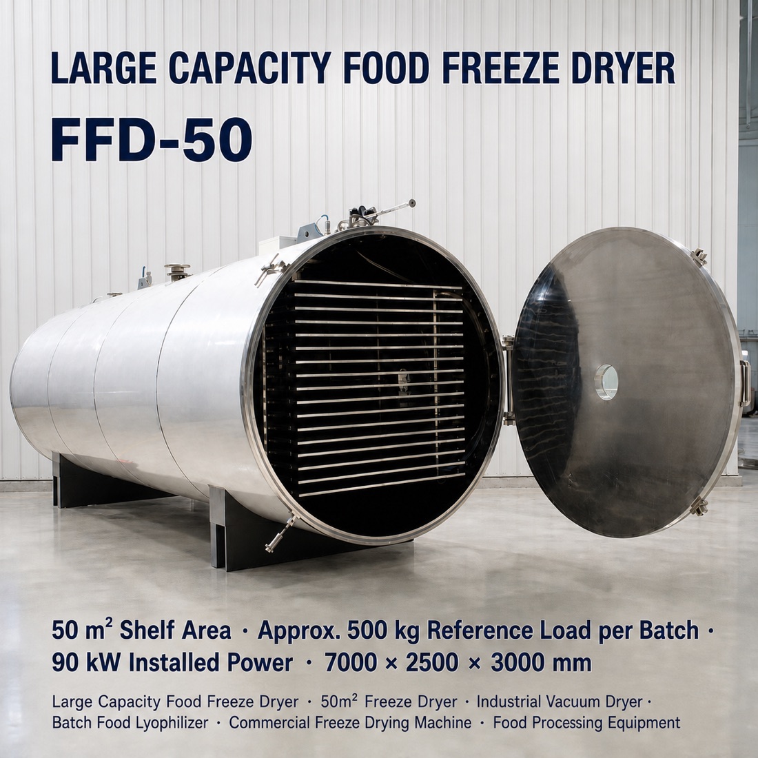 SJ-FFD-50 large-capacity food freeze dryer technical reference（配置與應用參考 5）